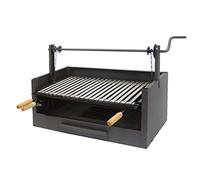 IMEX EL ZORRO 71509 Caisse Barbecue avec Grille en INOX, 63 x 75 x 42 cm, Noir