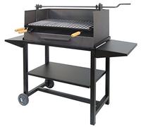 IMEX EL ZORRO 71540 Barbecue à Hauteur réglable Plateau en métal et Grille en Acier Inoxydable 72 x 40 x 100 cm Noir