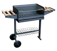 IMEX EL ZORRO 71760 Barbecue avec Grille zinguée, Roues et Plateaux, Noir, 120 x 42 x 86 cm