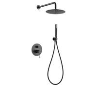 IMEX GPD038/BGM LINE Conjunto De Ducha Empotrado Monomando Black Gun Metal