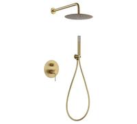 Ensemble de douche mitigeur or brossé Line Imex