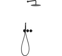 IMEX GTA052/NG ASSEN Conjunto Ducha Telescópico Empotrado Negro Mate