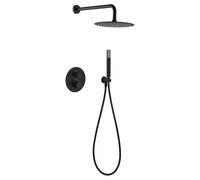 IMEX GTD038/NG LINE Conjunto De Ducha Empotrado Termostático Negro Mate