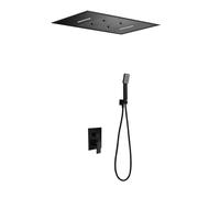 IMEX GTS019-P/NG SUMATRA Conjunto De Ducha Empotrado Monomando Negro Mate Con Premarco