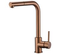 Imex Malta - Robinet de cuisine monocommande avec douche amovible, robinet d'évier, robinet de cuisine mitigeur - Or rose brossé - GCE006/ORC