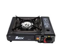 IMEX Réchaud à gaz portable avec allumage piézo - Réchaud au butane pour camping, extérieur et festival - 7650 BTU - Puissance : 2,2 kW - Mallette de transport - Modèle BK-167-A