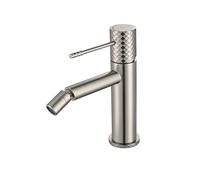 IMEX - Robinet bidet en nickel brossé | Robinet mitigeur pour bidet avec mélangeur d'eau chaude et froide | Robinetterie Bide | Installation facile | Série Gênes