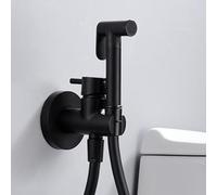 Imex - Robinet bidet encastré pour WC | Douche Bidet eau froide et chaude | Douche bidet hygiénique pour toilettes | Pulvérisateur Bidet | Robinetterie de rechange pour bidet | Série Munich | Noir mat