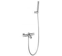 IMEX - Robinet de baignoire thermostatique avec système TURN CLEAN SYSTEM - Série LINE Nickel brossé -BTD038-4NQ