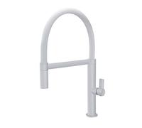 IMEX Robinet de cuisine mitigeur pour évier amovible flexible avec télédouche - Série LAOS Blanc mat - GCE014