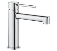 Imex - Robinet de lavabo chromé | Robinet de salle de bain mitigeur avec eau froide et chaude | Robinet à bec bas fabriqué en laiton | Économie d'eau et installation facile | Série Toscane | Couleur