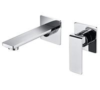 IMEX - Robinet encastré pour lavabo avec bec et poignée - Série Fidji Chrome - GLF016