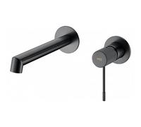 IMEX Robinet mitigeur lavabo encastré avec système de montage mural Kit de montage final - SERIE LINE Black Gun Metal - GLD038/BGM