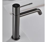 Imex - Robinet mitigeur lavabo | Robinet de salle de bain mélangeur eau froide et chaude | Robinet de salle de bain en acier inoxydable et économie d'eau sur plan de travail | Série Gênes | Couleur