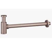 IMEX - Siphon Lavabo et Bidet Universel Rond Or Rose Brossé | Siphon de Design avec Ouverture de Nettoyage E Instructions D'Installation | Résistant à L'Humidité et à la Corrosion