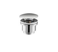 IMEX VCC001 Valve Click Clack Convient pour lavabos et bidets, bonde lavabo, installation facile, bouchons de vidange de lavabo, universel avec ou sans trop-plein, couleur chromée