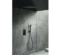 IMEX Volga Colonne de douche encastrée Noir mat