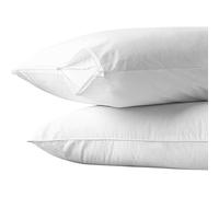 IMFAA Lot de 2 protège-oreillers imperméables en tissu éponge avec fermeture éclair - Housses coussin douces et confortables hypoallergéniques respirantes