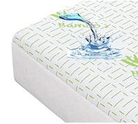 IMFAA Protège-matelas en bambou imperméable pour surmatelas extra profond de 40 cm de profondeur, respirant, anti-allergie, silencieux, anti-insectes (Super King Size (182 x 200 + 40 cm)