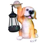 imFreienawn Statues de Chien extérieures, résine étanche à résine éloge de Chiens Chien Jardin extérieur, Statue Jardin avec lumière pour Patio, pelouse, Cour, Cadeau ménage