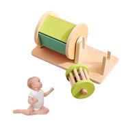 imFreienawn Tirning Tambour bébé Jouet en Bois sensoriel Tambour bébé stimule Les compétences visuelles, auditives et tactiles, favorise Un Bon Cadeau de Coordination Moteur pour Les bébés 0-6 Mois