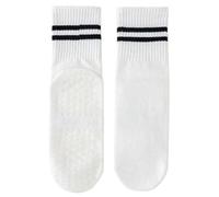 IMGASDCSD Chaussettes antidérapantes, Chaussettes de Pilates Yoga Socks for Women Cotton Multicolor Multiple Pairs(White,5Pairs)