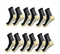 IMGASDCSD Chaussettes antidérapantes, Chaussettes de Pilates Yoga Socks with Silicone Grip 1 Pair Or 6 Pairs for Men Women Size 38-45 Multicolor(Color-17)