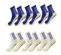 IMGASDCSD Chaussettes antidérapantes, Chaussettes de Pilates Yoga Socks with Silicone Grip 1 Pair Or 6 Pairs for Men Women Size 38-45 Multicolor(Color-05)