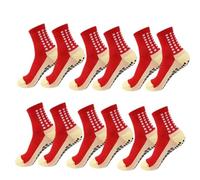 IMGASDCSD Chaussettes antidérapantes, Chaussettes de Pilates Yoga Socks with Silicone Grip 1 Pair Or 6 Pairs for Men Women Size 38-45 Multicolor(Color-16)