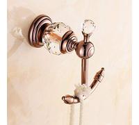 IMGASDCSD Crochets autocollants, crochets à vêtements, Copper Double Hook For Robes Coats And Towels Multicolor 1 Size(Rose Gold Black)