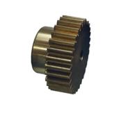 IMGASDCSD Engrenage Plat en Laiton, Engrenage Droit en Laiton 0,7 m 27 Dents avec palier, alésages Multiples(3mm Bore)