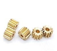 IMGASDCSD Engrenage Plat en Laiton, Lot de 5 pignons Droits en Laiton 0,4 m 10 Dents, Tailles Multiples for Arbre de 1 mm, 1,5 mm et 2 mm(4.8x4mm 1.48mm Hole)