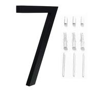 IMGASDCSD Numéros de boîte aux lettres 3D, 142 mm, adresse de luxe, grands numéros de maison, moderne, doré, noir, argent, signalisation flottante, chiffres d'extérieur pour boîte aux lettres #0-9 (7)