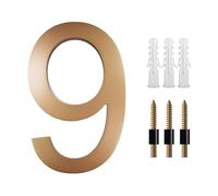 IMGASDCSD Numéros de boîte aux lettres 3D, 20 cm, grands numéros de maison flottants pour l'extérieur, plaque d'adresse dorée de 20 cm, décoration d'intérieur avec kits de clous pour porte ABCD de 0 à