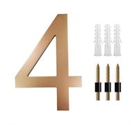 IMGASDCSD Numéros de boîte aux lettres 3D, 20 cm, grands numéros de maison flottants pour l'extérieur, plaque d'adresse dorée de 20 cm, décoration d'intérieur avec kits de clous pour porte ABCD de 0 à