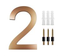 IMGASDCSD Numéros de boîte aux lettres 3D, 20 cm, grands numéros de maison flottants pour l'extérieur, plaque d'adresse dorée de 20 cm, décoration d'intérieur avec kits de clous pour porte ABCD de 0 à