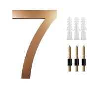 IMGASDCSD Numéros de boîte aux lettres 3D, 20 cm, grands numéros de maison flottants pour l'extérieur, plaque d'adresse dorée de 20 cm, décoration d'intérieur avec kits de clous pour porte ABCD de 0 à