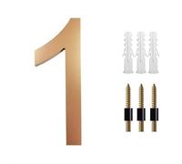 IMGASDCSD Numéros de boîte aux lettres 3D, 20 cm, grands numéros de maison flottants pour l'extérieur, plaque d'adresse dorée de 20 cm, décoration d'intérieur avec kits de clous pour porte ABCD de 0 à