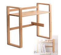 IMGASDCSD rayonnagesBibliothèque de Bureau Petite unité d’ét Étagère de Bureau en Bambou, présentoir à Livres, Rangement, Organisateur, 56-76 x 19,5 x 39 cm, Plusieurs Tailles(56 * 19.5 * 39cm)