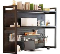 IMGASDCSD rayonnagesBibliothèque de Bureau Petite unité d’ét Étagère de Rangement en métal à 3 Niveaux for Bureau et Maison, Multicolore, Plusieurs Tailles(Noir,120 * 30 * 100cm)