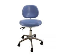 IMGASDCSD Tabouret Roulant, Tabouret de Spa réglable, Tabour Dentist Chair with Backrest PU Leather Multicolor Multiple Sizes(Lake Blue,B)