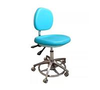 IMGASDCSD Tabouret Roulant, Tabouret de Spa réglable, Tabour Dentist Chair with Backrest PU Leather Multicolor Multiple Sizes(Light Blue,D)