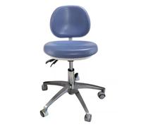IMGASDCSD Tabouret Roulant, Tabouret de Spa réglable, Tabour Dentist Chair with Backrest PU Leather Multicolor Multiple Sizes(Lake Blue,C)