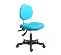 IMGASDCSD Tabouret Roulant, Tabouret de Spa réglable, Tabour Dentist Chair with Backrest PU Leather Multicolor Multiple Sizes(Light Blue,A)