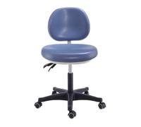 IMGASDCSD Tabouret Roulant, Tabouret de Spa réglable, Tabour Dentist Chair with Backrest PU Leather Multicolor Multiple Sizes(Lake Blue,A)