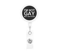 I'mGay But 20 is 20 Porte-badge rétractable Reel Clip Id Card Holder forNurse Student Office Worker