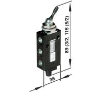 IMI NORGREN Vanne pneumatique à commande mécanique 03040302 Matériau du boîtier aluminium 1 pc(s)