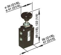 IMI NORGREN Vanne pneumatique à commande mécanique 03040402 Matériau du boîtier aluminium 1 pc(s)