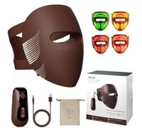 IMICHI Masques faciaux LED en silicone pour la luminothérapie - 320 LED - 4 couleurs - Masque de luminothérapie pour anti-âge, rajeunissement, raffermissement, lumière rouge - Pour tous les types de