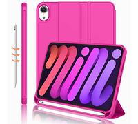 iMieet Coque pour iPad Mini6 8,3" 2021 (6e génération) avec Porte-Crayon [Prend en Charge Le Chargement/Paire de Stylets iPad 2ème], Support à Trois Volets avec Dos en TPU Souple, Veille/réveil